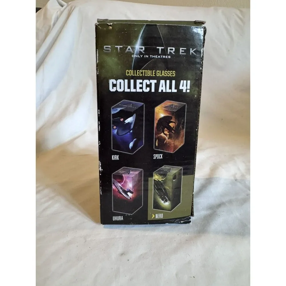 2008 Paramount Pictures, Star Trek Collectible Glasses Nero New‎ In Box